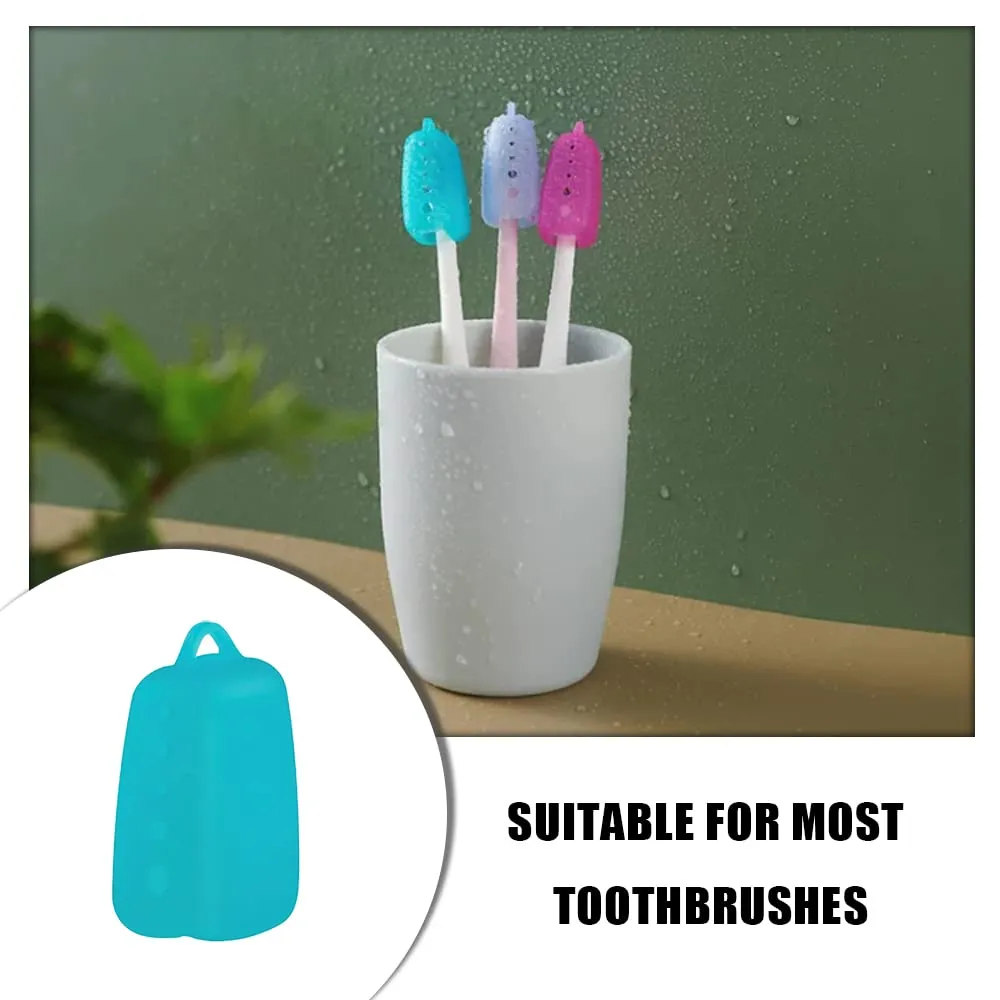 15 Pcs Toothbrush Cover Caps Silicone Toothbrush Head Covers Toothbrush Protective Cases for Travel and Home