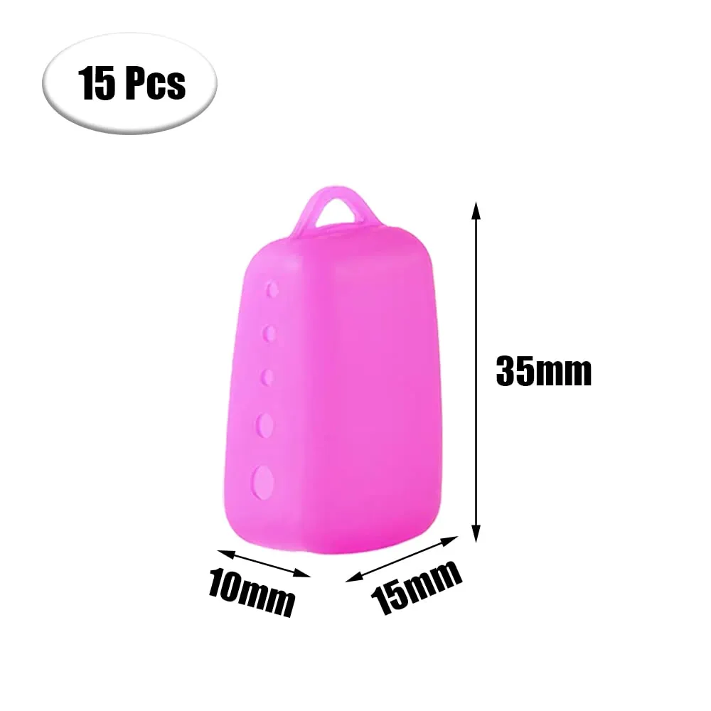 15 Pcs Toothbrush Cover Caps Silicone Toothbrush Head Covers Toothbrush Protective Cases for Travel and Home