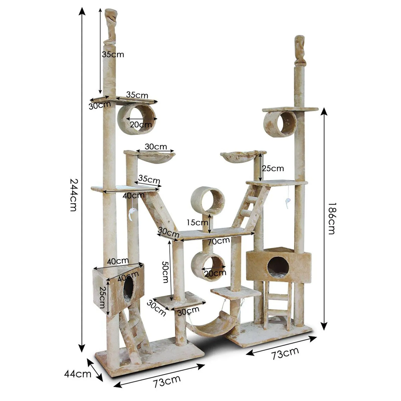 244cm Beige Monster Scratcher