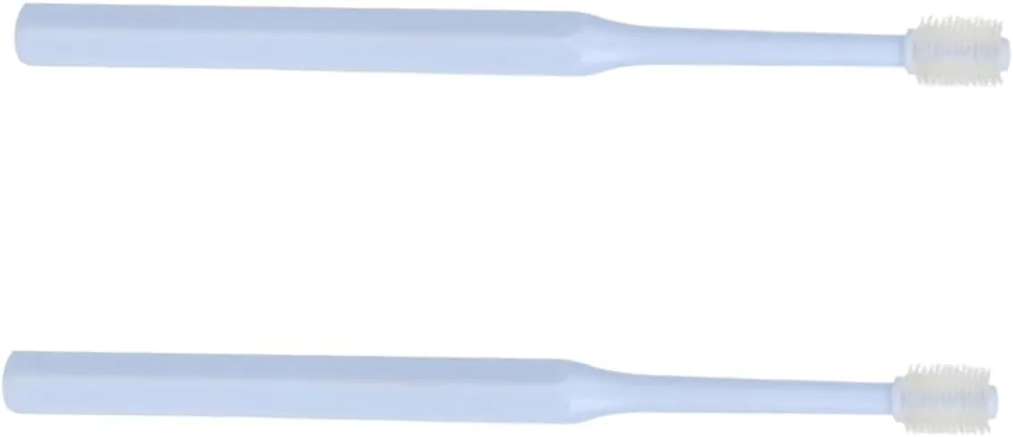 2pcs Pet Toothbrush 360 Degree Design for Cat Dog Oral Cleaning Comfortable TPE Material Ergonomic Handle