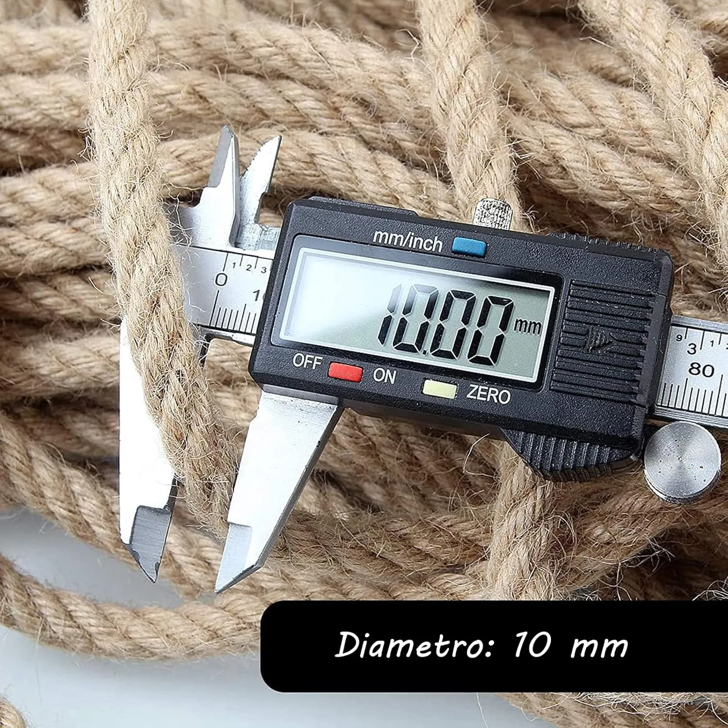33 feet Jute Rope 3/8 inch Thick Twine Rope for DIY Arts Crafts, Gardening, Home Decorating, Cat Scratching Post