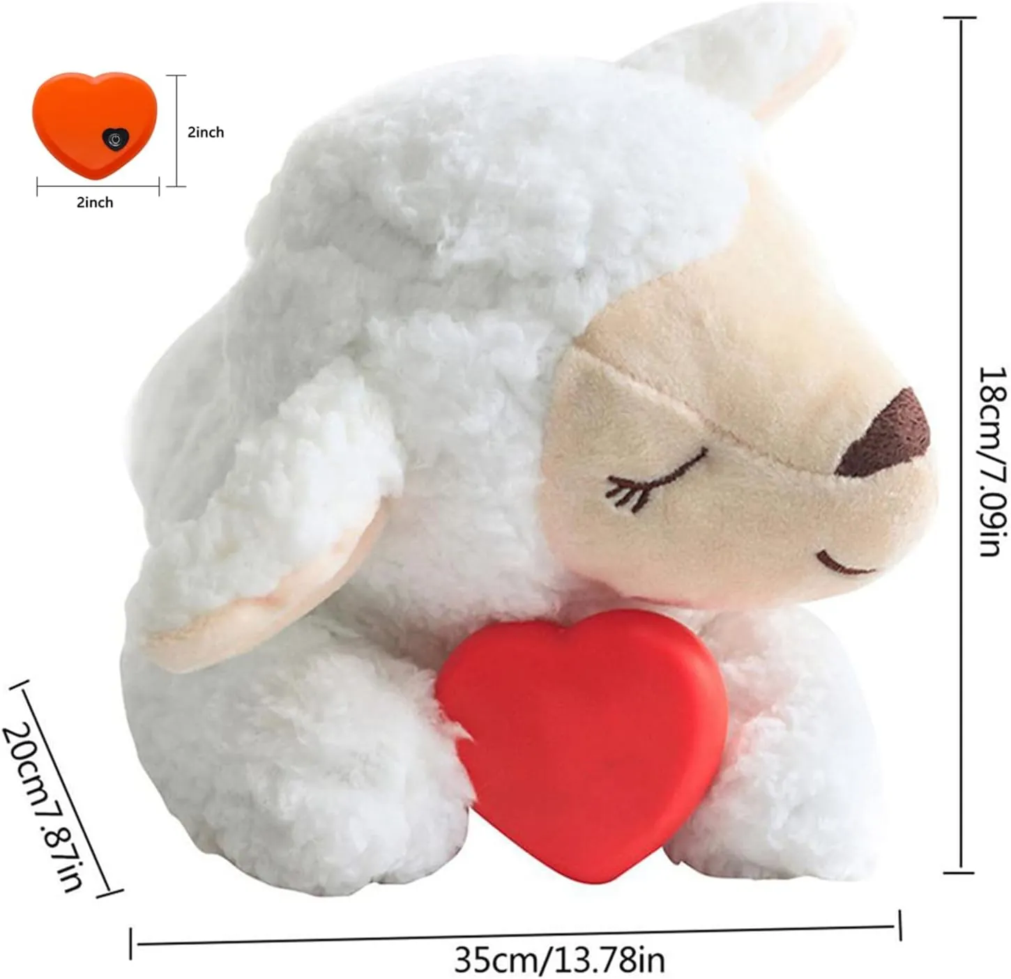 3T group Heartbeat Puppy for Dogs,Heartbeat Dog Toy Sleep Aid,Stuffed Animal with Heartbeat Toys for Puppy Essentials Pillow Calming Toys Anxiety Relief Toy (White)