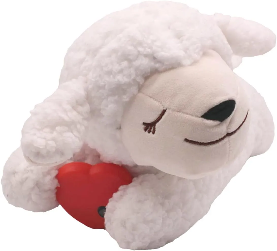 3T group Heartbeat Puppy for Dogs,Heartbeat Dog Toy Sleep Aid,Stuffed Animal with Heartbeat Toys for Puppy Essentials Pillow Calming Toys Anxiety Relief Toy (White)