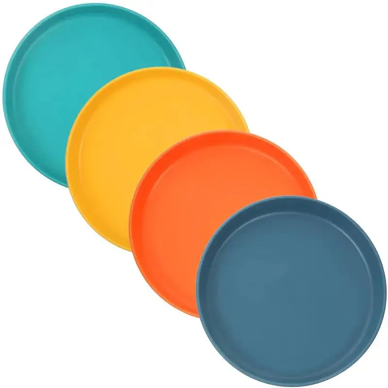 4-Piece Shallow Cat Food Bowls - Wide Pet Feeding Plates