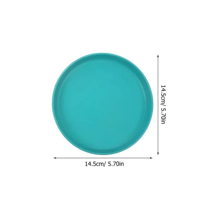 4-Piece Shallow Cat Food Bowls - Wide Pet Feeding Plates