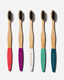 5-Pack Bamboo Toothbrushes