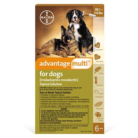 Advantage Multi Topical Solution for Dogs, 6 treatments