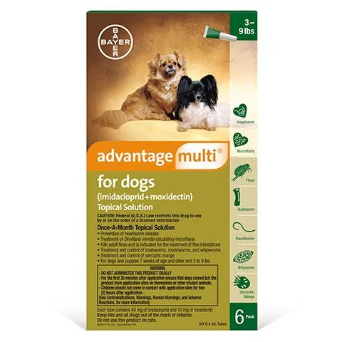 Advantage Multi Topical Solution for Dogs, 6 treatments
