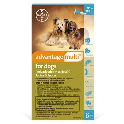 Advantage Multi Topical Solution for Dogs, 6 treatments
