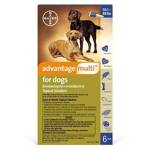 Advantage Multi Topical Solution for Dogs, 6 treatments