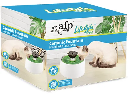 Afb Liftstyle 4 Pets - Lotus Ceramic Fountain - 2 Liters