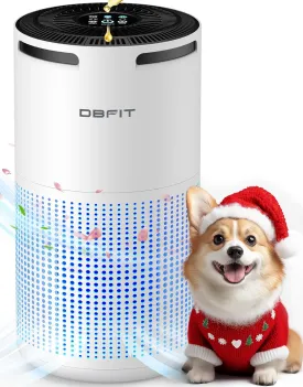 Air Purifiers for Home Large Room Up to 1500ft with Aromatherapy, DBFIT H13 HEPA Air Purifier Air Cleaner for Smoke Pollen Dust Pet Hair Dander Odor, Portable Air Purifier with Timer (White)