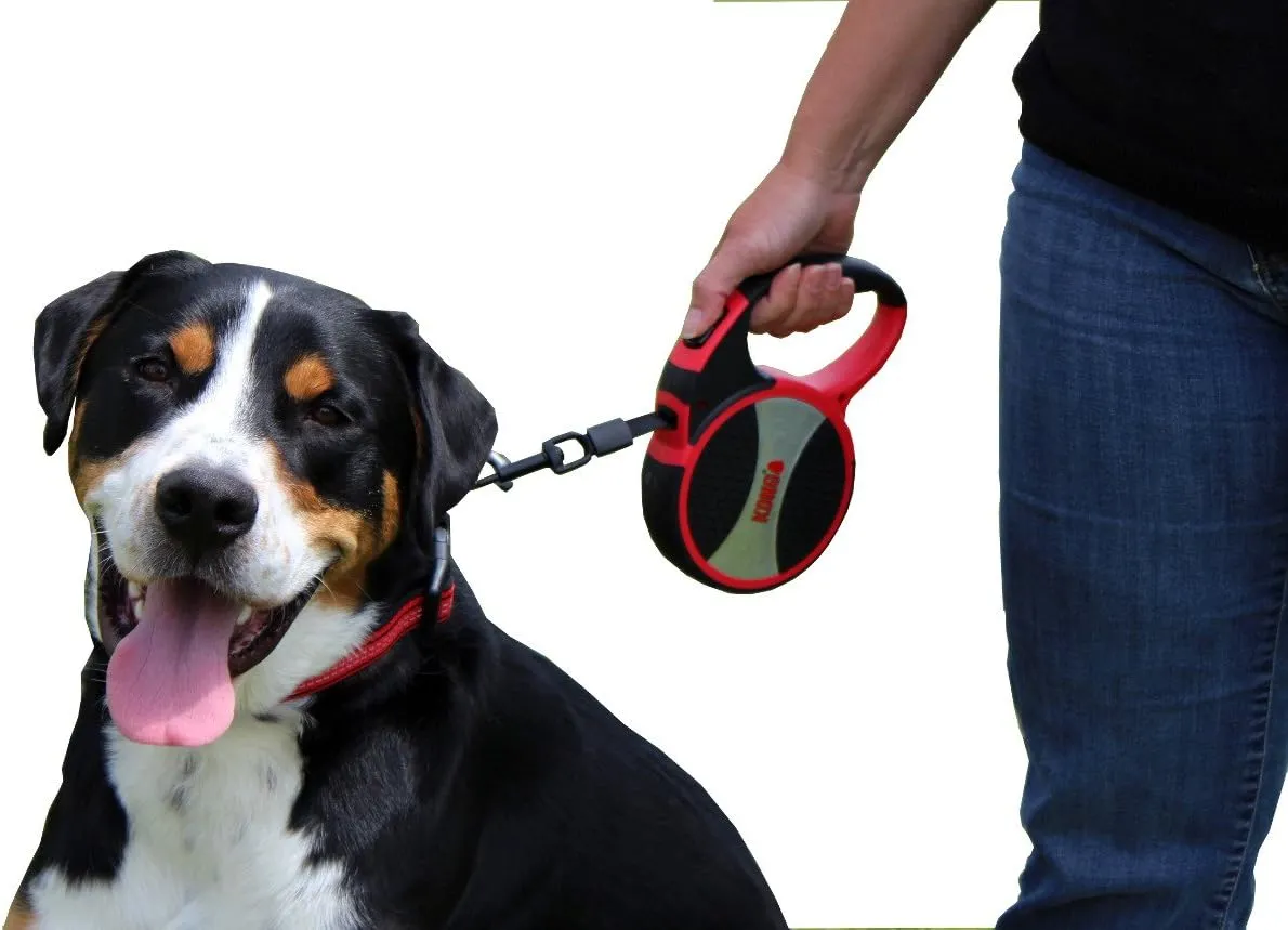 Alcott Kong Terrain Retractable Dog Leash, Large, Blue, 16' Long