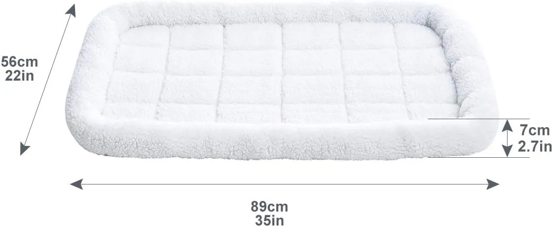 Amazon Basics Faux Sherpa Padded Bolster Dog & Pet Bed - 2 Sizes, free 9rolls Dog Waste Bags
