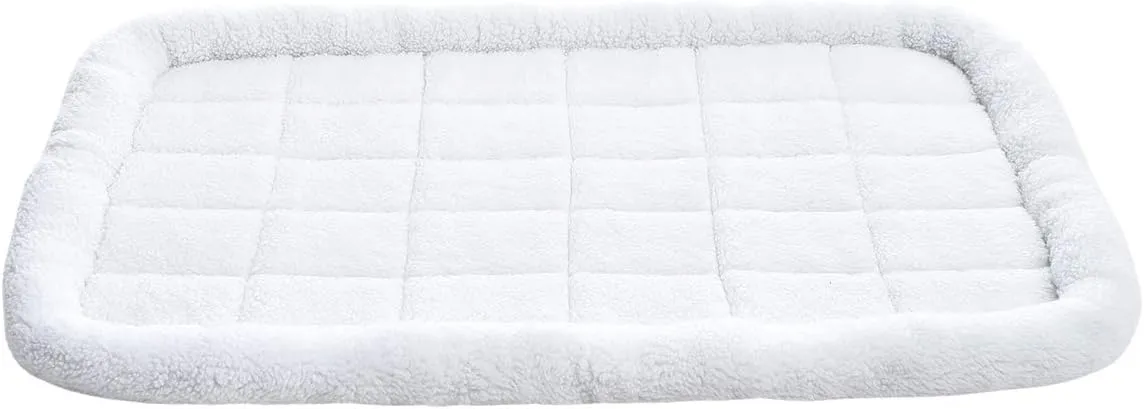 Amazon Basics Faux Sherpa Padded Bolster Dog & Pet Bed - 2 Sizes, free 9rolls Dog Waste Bags