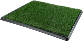 Artificial Grass Puppy Pee Pad for Dogs and Small Pets - 20x25 Reusable 4-Layer Training Potty Pad with Tray - Dog House and Pet Supplies by PETMAKER