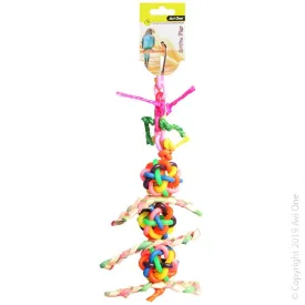 Avi One Bird Toy Tpr Balls Bells & Corrugated