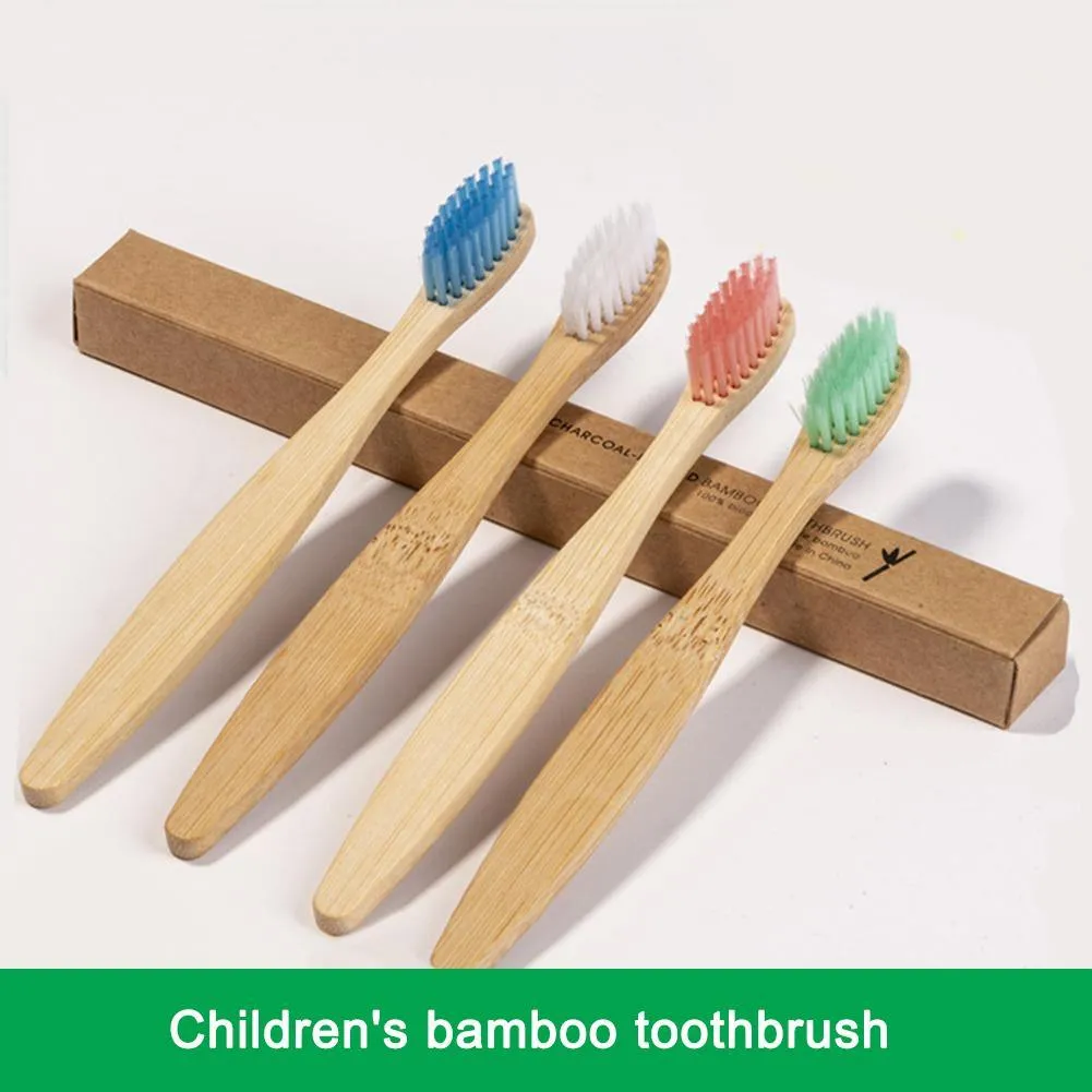 Bamboo Kids Toothbrushes - Eco-Friendly, Biodegradable Pack of 50