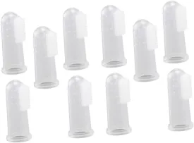 BESPORTBLE Pet Oral Care Kit 20pcs Silicone Finger Toothbrushes Dog Cat Gum Brush Safe for Sensitive Gums