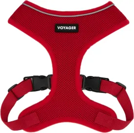 Best Pet Supplies Voyager Aerolite No Pull Mesh Dog Harness, Reflective Stitching, Breathable Harness, Adjustable for Walking, Training, Running, Heavy Duty and Durable, Red, L