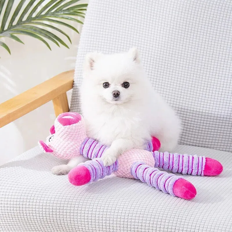 Bite Resistant Interactive Plush Dog Chew Toys