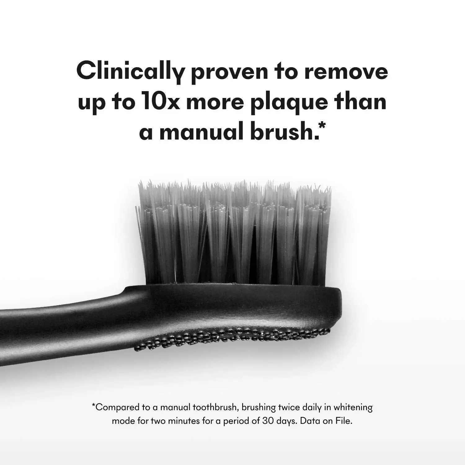 BURST Electric Toothbrush with Charcoal Sonic Toothbrush Head, Deep Clean, Fresh Breath & Healthier Smile, 3 Modes - Whitening, Sensitive, Massage, Black [Packaging May Vary]