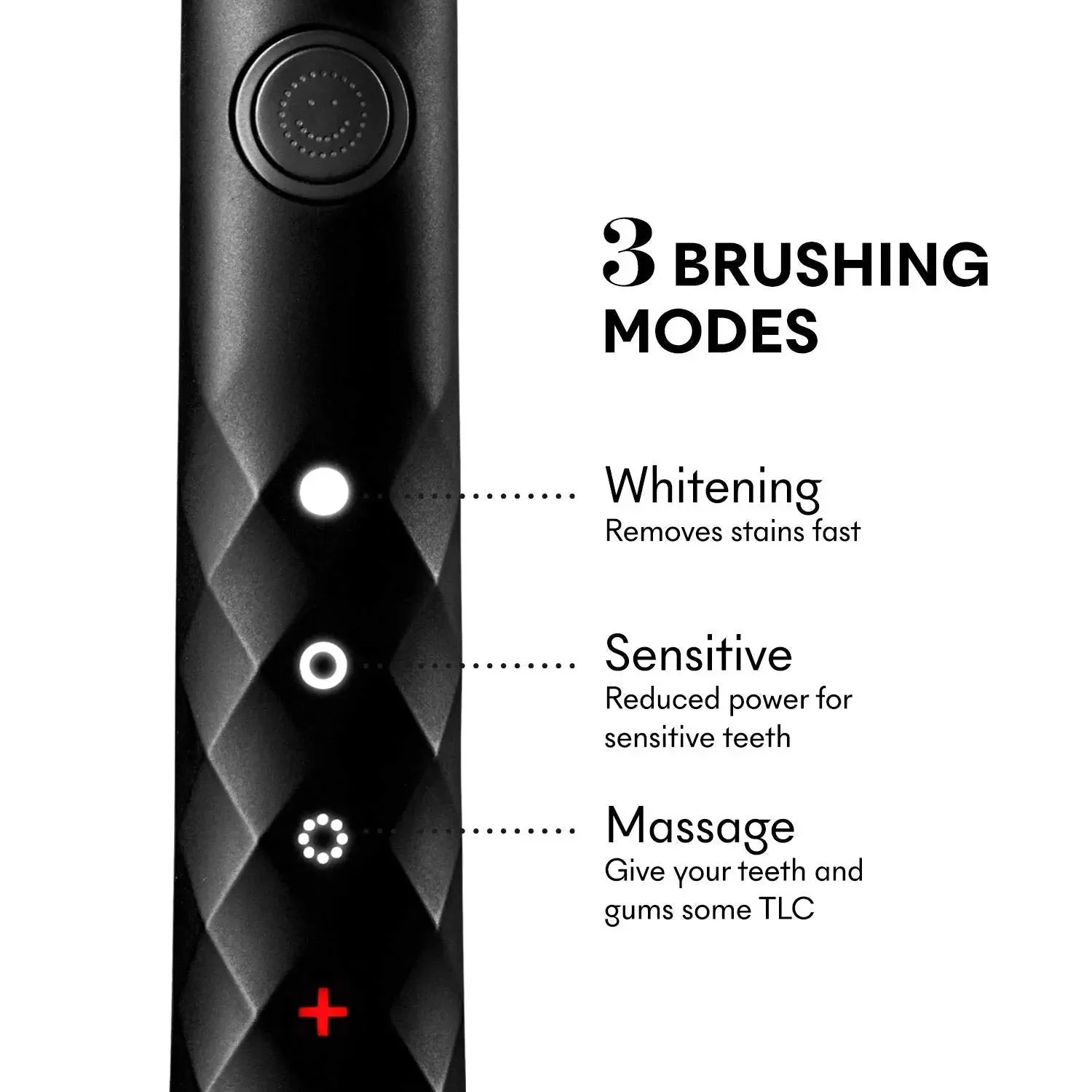 BURST Electric Toothbrush with Charcoal Sonic Toothbrush Head, Deep Clean, Fresh Breath & Healthier Smile, 3 Modes - Whitening, Sensitive, Massage, Black [Packaging May Vary]