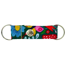 Butterfly & Mushroom Floral Snappy Keychain - 978