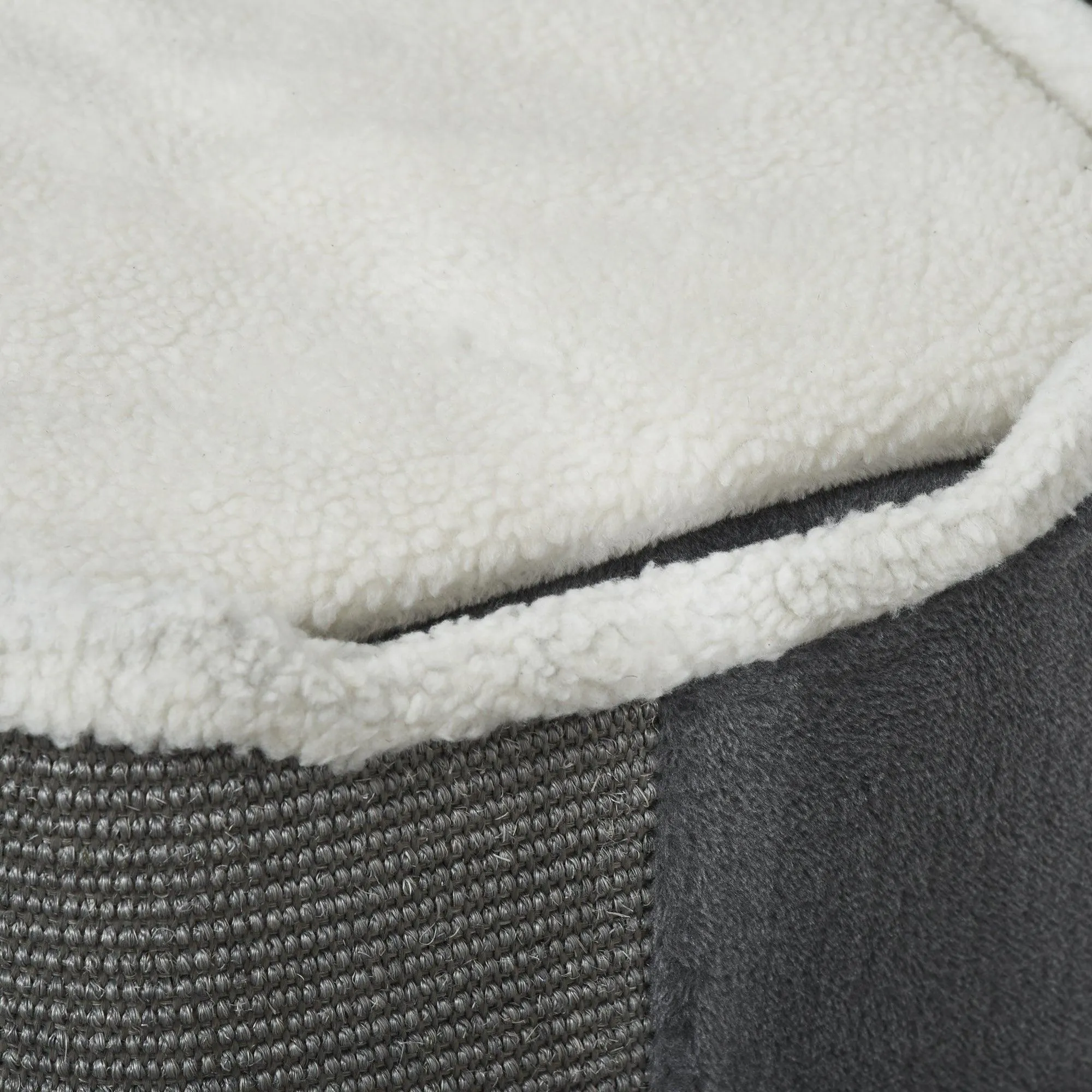 Cat Barrel with Plush Interior, 74Hcm- Grey