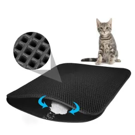 Cat Litter Mat Pad Double Layer Folden Waterproof Cat Trapping Pet Mat