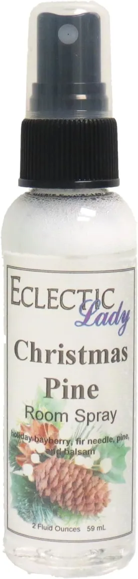 Christmas Pine Room Spray, 2 Ounces, No Artificial Colors, Parabens, or Preservatives - Fragrant Aromatic Room Mist For Home, Room, Office