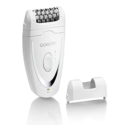 Conair® Satiny Smooth® Total Body Duo Epilator, Cordless Rechargeable features 40 tweezers to quickly remove even the finest hair at the root for smooth skin- E20