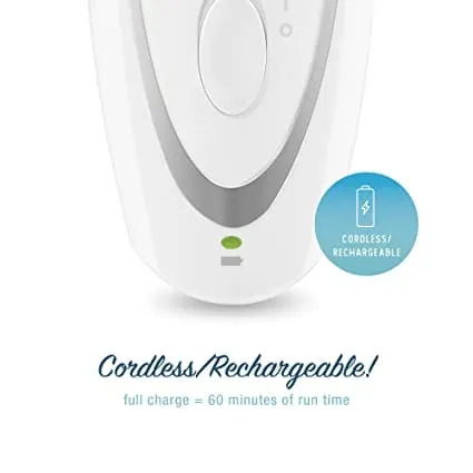 Conair® Satiny Smooth® Total Body Duo Epilator, Cordless Rechargeable features 40 tweezers to quickly remove even the finest hair at the root for smooth skin- E20