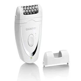 Conair® Satiny Smooth® Total Body Duo Epilator, Cordless Rechargeable features 40 tweezers to quickly remove even the finest hair at the root for smooth skin- E20