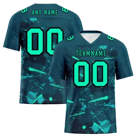 Corporate Gifts,Custom Green Graffiti Pattern Green Personalized Authentic Football Jersey FBJ02-bc0fab8