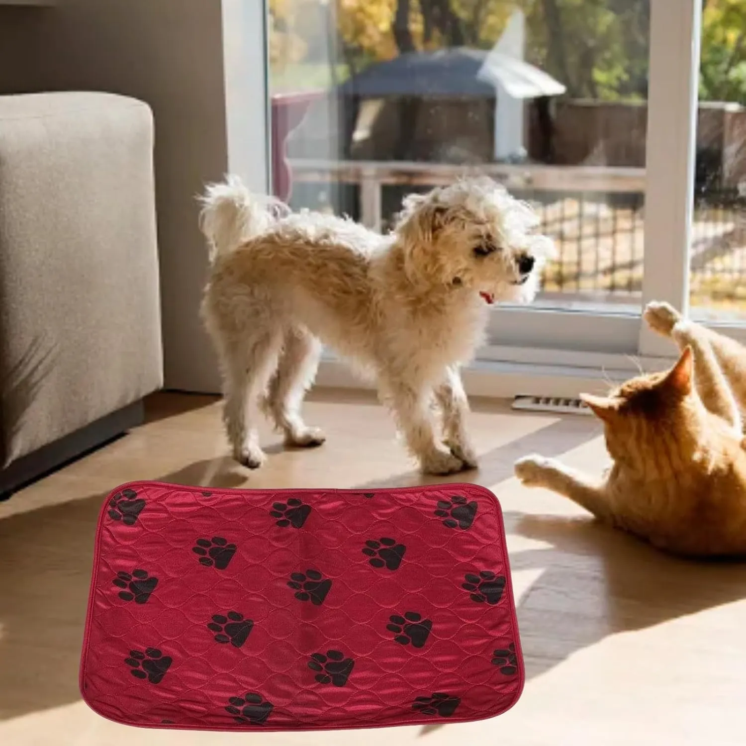 Cyrank Reusable Dog Pee Pads, Washable Pee Pads for Dogs Training Pads for Dogs Puppy Potty Training Pads Potty Pads for Puppies Dog Whelping Pads Dog Mat Pee Pad for Pig Mat, 40 * 60cm