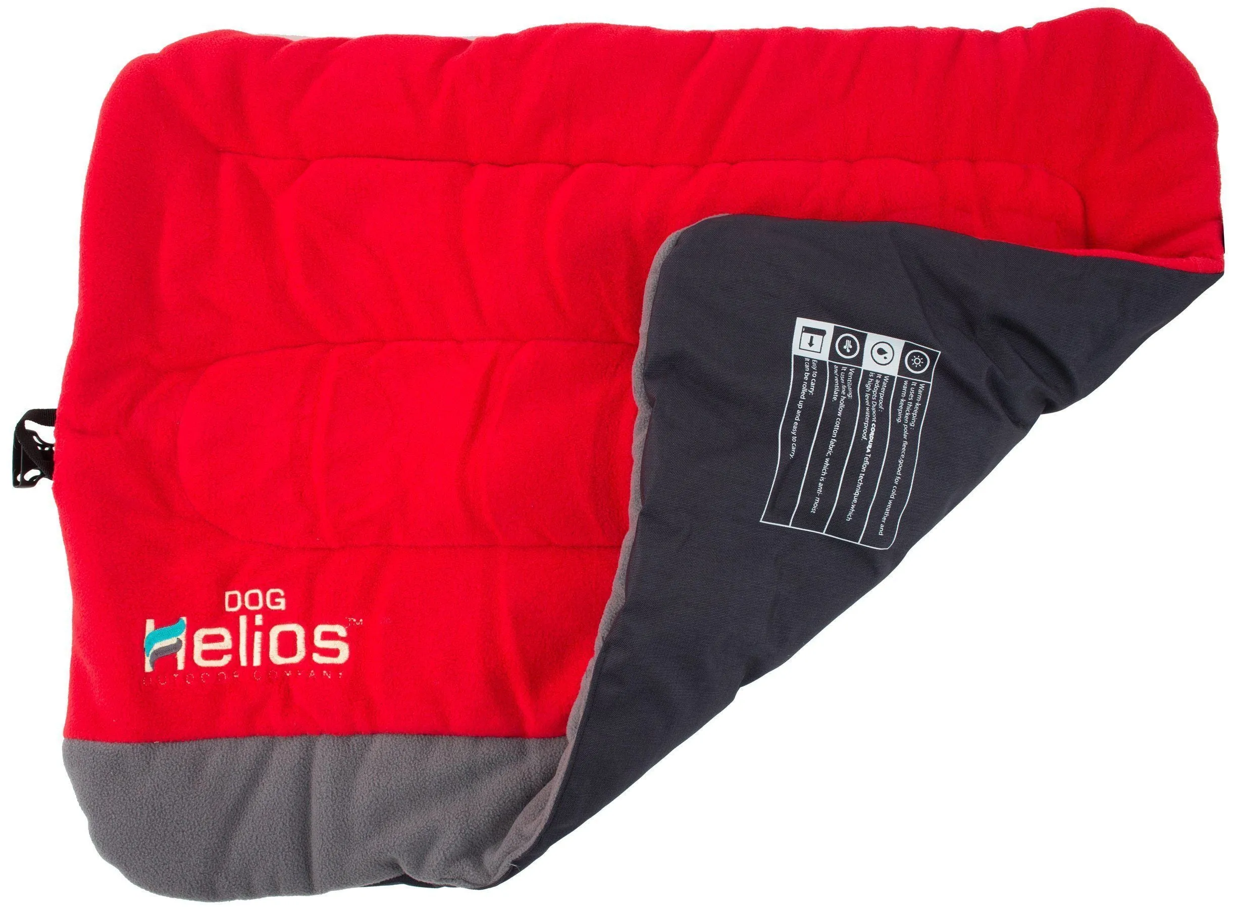 Dog Helios ® 'Combat-Terrain' Cordura-Nyco Reversible Nylon and Fleece Travel Camping Dog Bed