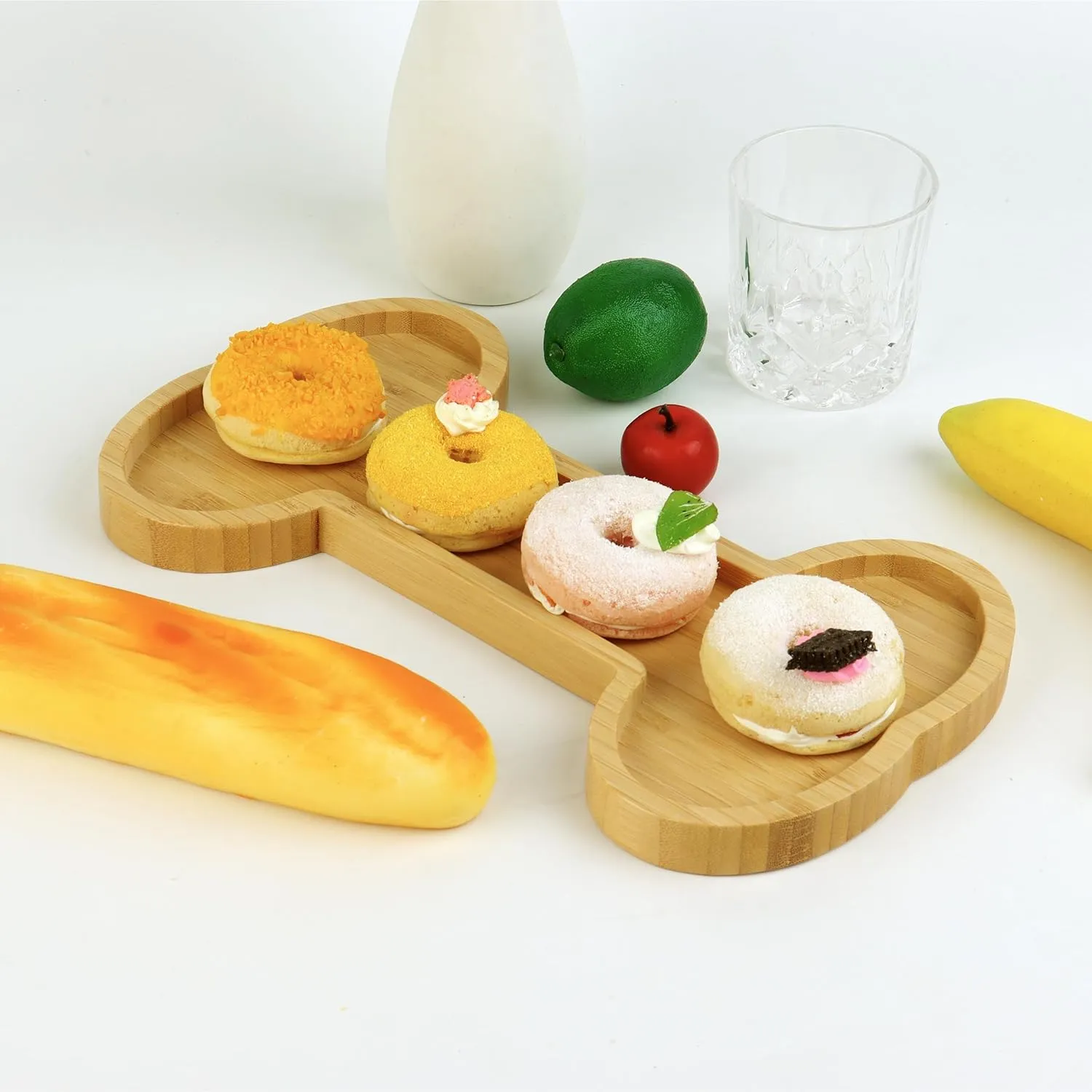 Dog Serving Tray Birthday Party Supplies Bone Serving Tray Wooden Cutting Board Candy Dish Bowl