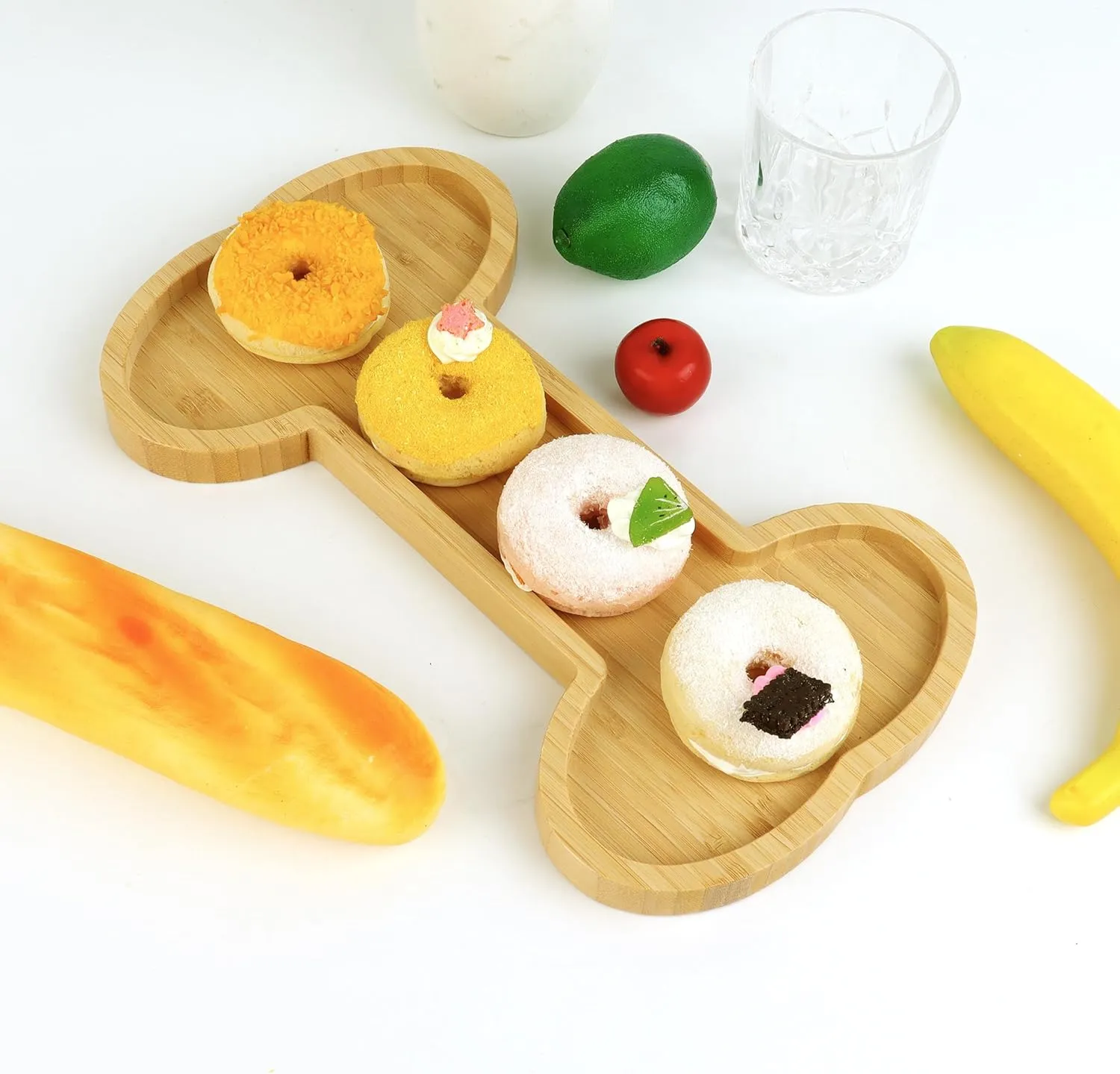 Dog Serving Tray Birthday Party Supplies Bone Serving Tray Wooden Cutting Board Candy Dish Bowl