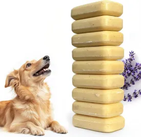 Dog Shampoo | Allergies and itching | Dog Shampoo for Sensitive Skin | All Natural Dog Soap Bar with Lavender Oil & Oatmeal | No Plastic Vegan | 9 - Value Pack