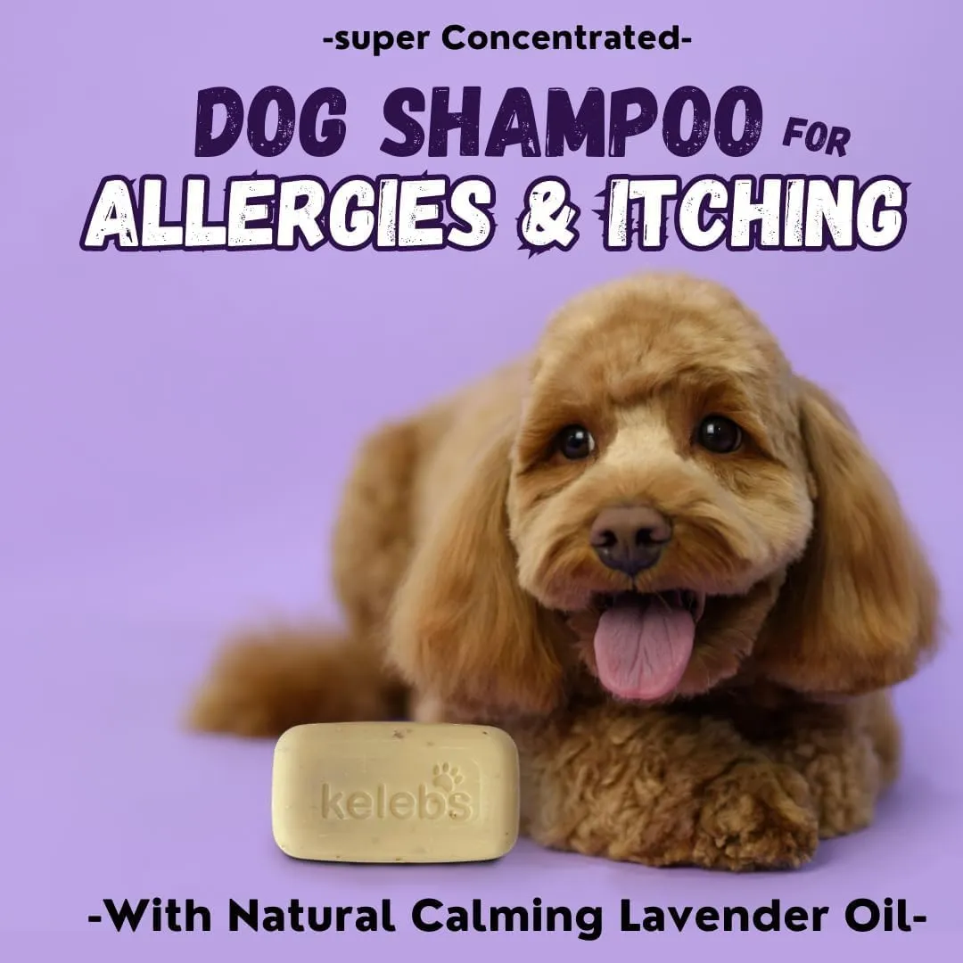 Dog Shampoo | Allergies and itching | Dog Shampoo for Sensitive Skin | All Natural Dog Soap Bar with Lavender Oil & Oatmeal | No Plastic Vegan | 9 - Value Pack
