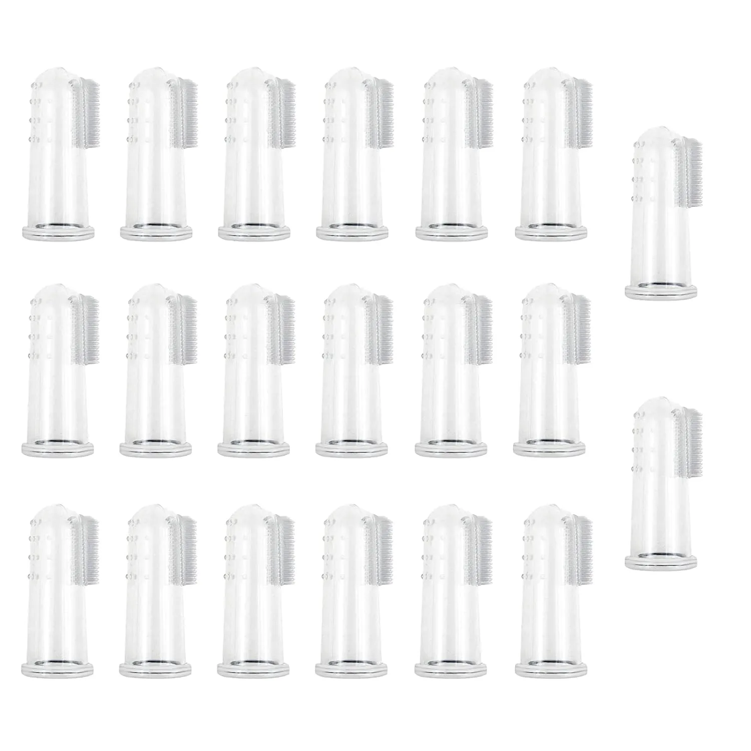 Dog Toothbrush for Dog Teeth Cleaning Dog Fingerbrush Toothbrush Dog Tooth Brushing Dog Finger Toothbrush Pet Toothbrush for Easy Cleaning Tongue and Teeth Cleaner 20PCS