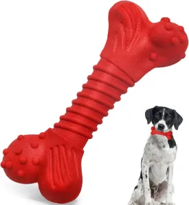 Dog Toys for Aggressive Chewers, Dog Toys for Medium Large Dogs, Natural Rubber Dog Chew Toys with Beef Flavor, Indestructible Toy, Chew Toys for Aggressive Chewers (red)