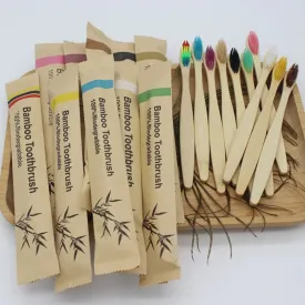 EcoNest Kitchen 20-Pack Compostable Bamboo Toothbrushes - Soft Bristles for Sensitive Teeth & Gums