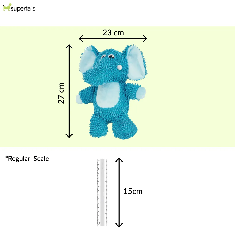 Fofos Elephant Tough Toy for Dogs | For Medium Chewers (Blue)