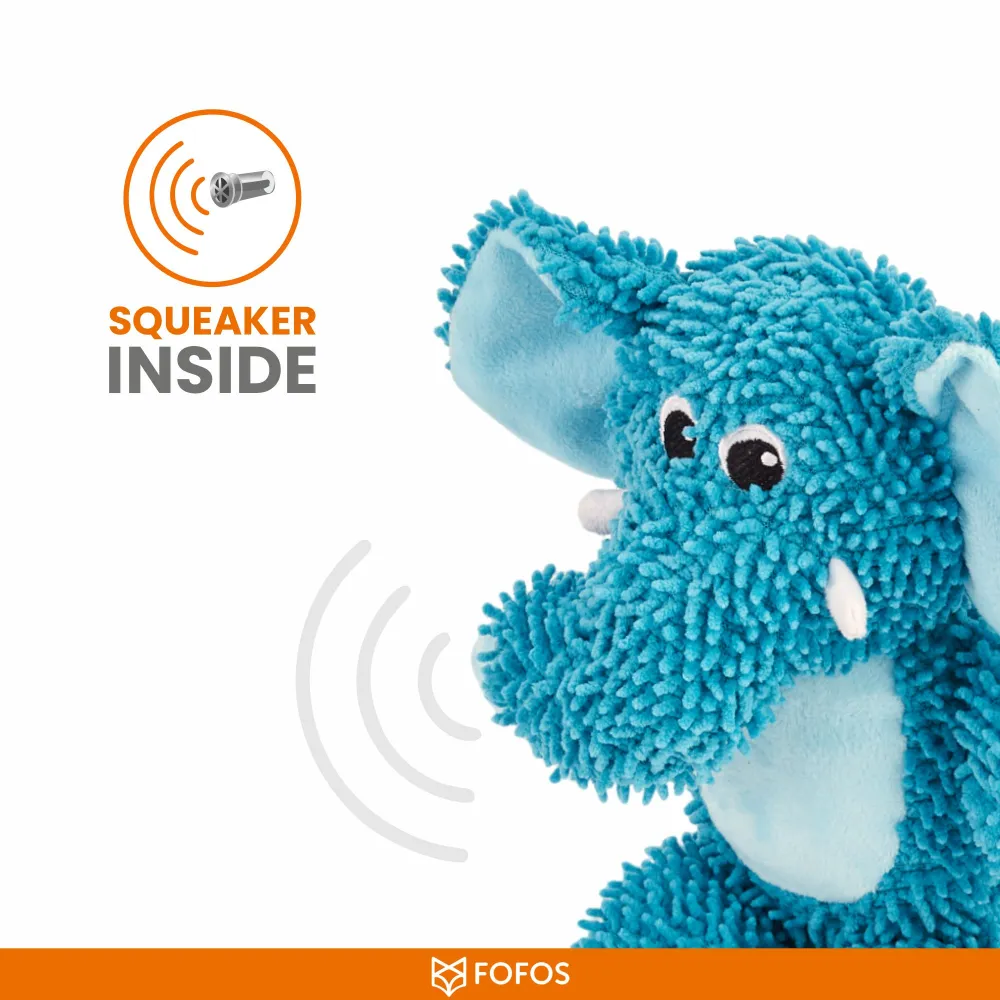 Fofos Elephant Tough Toy for Dogs | For Medium Chewers (Blue)