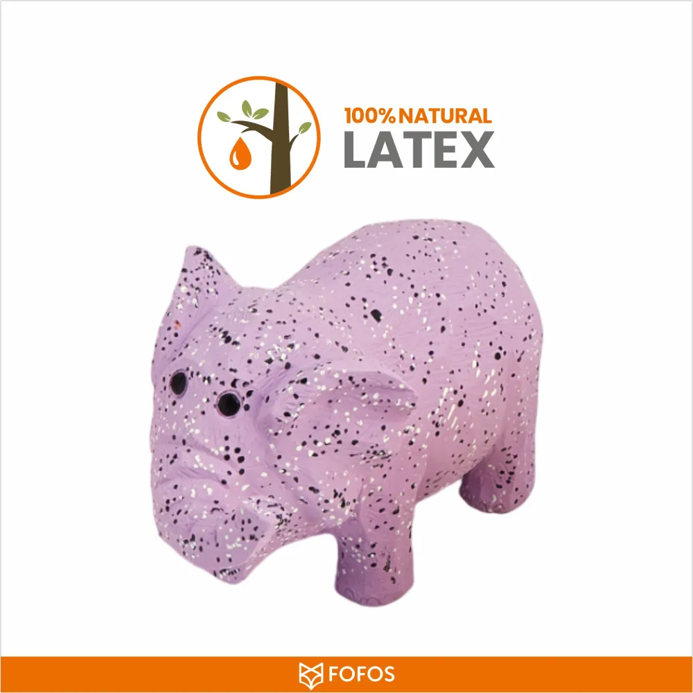 Fofos Latex Elephant Squeaky Toy for Dogs (Purple)