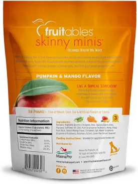 Fruitables Skinny Mini Dog Treats  Healthy, Low Calorie Training Treats  Wheat, Corn & Soy Free  Pumpkin Mango  5 Ounces (Pack of 2)