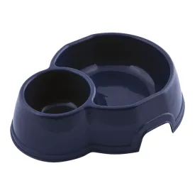 Georplast Mon Ami Double Plastic Pet Bowl Navy Blue