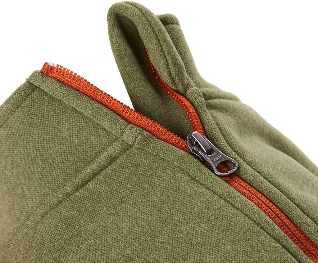 Gooby Zip-Up Microfiber Fleece Dog Sweater - Green, X-Small - Warm Double-Layered Soft Microfiber Fleece Step-In Dog Jacket Without Leash - Winter Sweater for Small - Medium Dogs